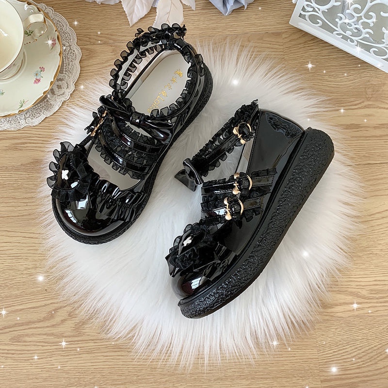 Giày Búp Bê Da Đế Dày Thời Trang Mùa Thu Lolita Nhật Bản 2022 Dành Cho Nữ