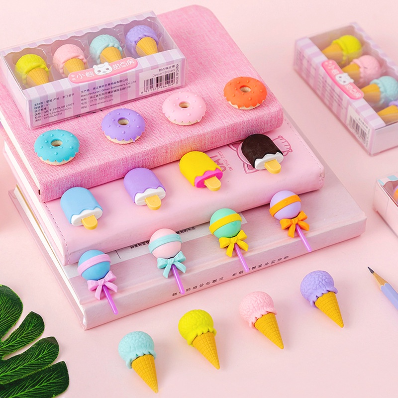 Gôm Tẩy Bút Chì Cute Hình Đồ Ăn Văn Phòng Phẩm Dễ Thương VPK12