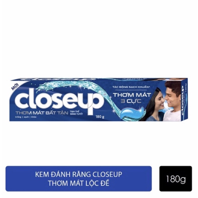 Kem đánh răng close up thơm mát lộc đề 180g tặng kèm kem muối biển