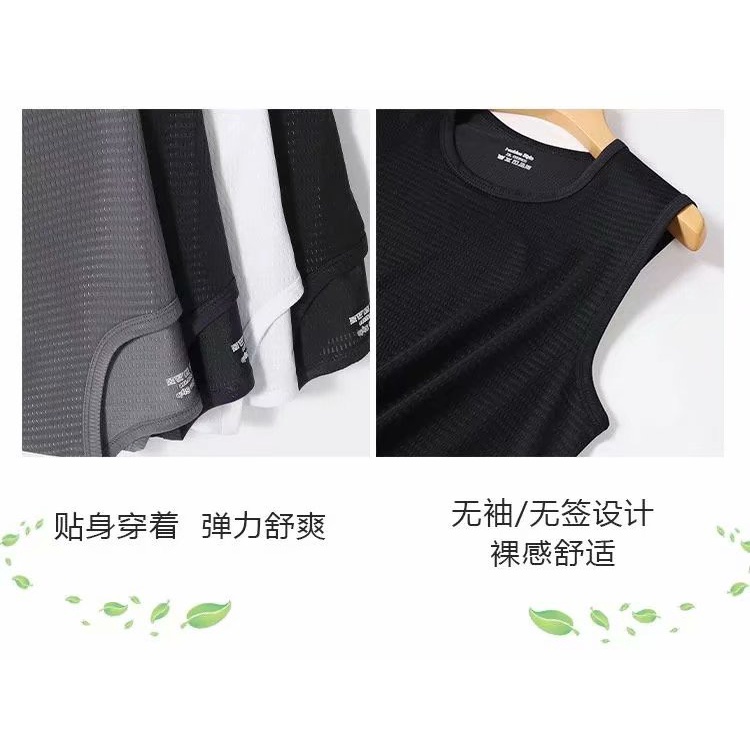 Áo Thể Thao Không Tay Phối Lưới Thoáng Khí Nhanh Khô Size Lớn L-8Xl Cho Nam