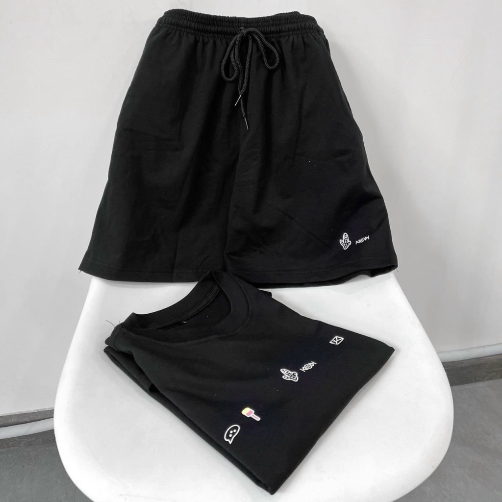 Sét Bộ Nam Nữ Áo Thun Cổ Tròn Kết Hợp Quần Đùi Chất Cotton Mềm Mát Thấm Hút Mồ Hôi Tốt Phù Hợp Đi Chơi, Thể THao [NEW UN