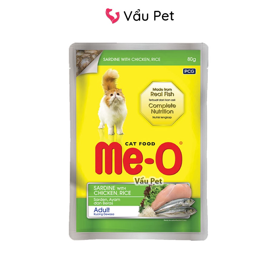 Pate mèo Me-O 80g - Pate cho mèo con, mèo lớn đầy đủ dinh dưỡng Vẩu Pet Shop