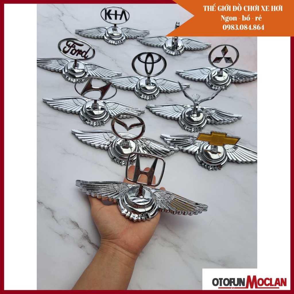 Logo cánh chim đại bàng các hãng xe - logo lắp mui xe ô tô chất liệu mạ hợp kim sáng bóng
