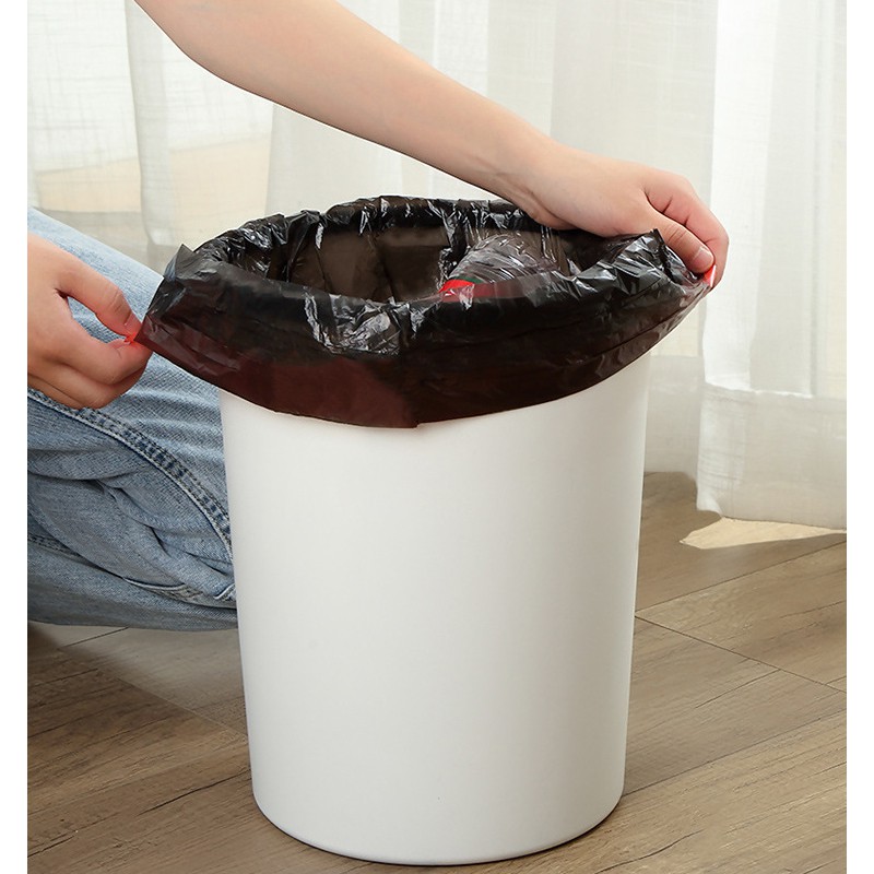 Túi đựng rác sinh học tự phân hủy có dây rút size 45*50cm (15 túi/1 cuộn) TDR01