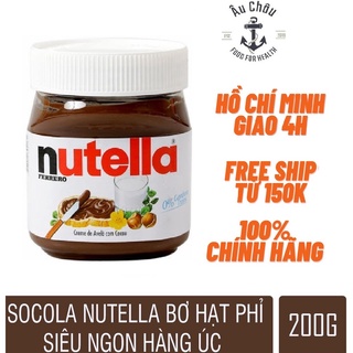 2 hủ Nutella socola Úc hạt phỉ 200g vị ngọt dịu siêu ngon