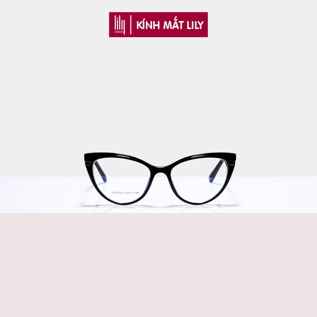 Gọng kính cận nữ Lilyeyewear mắt mèo chất liệu hợp kim không gỉ kiểu dáng thời trang 87025 | BigBuy360 - bigbuy360.vn