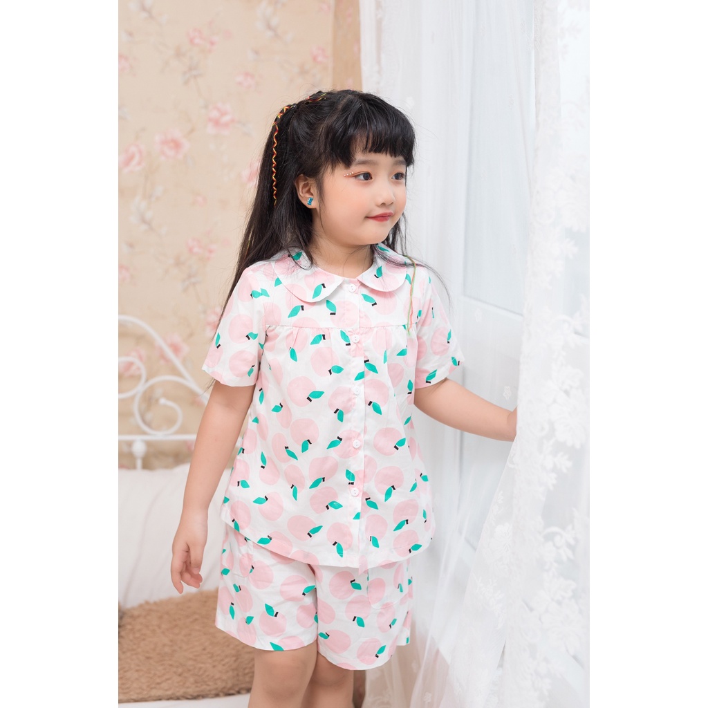 [LITTLE PINK] BỘ PYJAMAS QUẦN LỬNG BÉ GÁI 2022