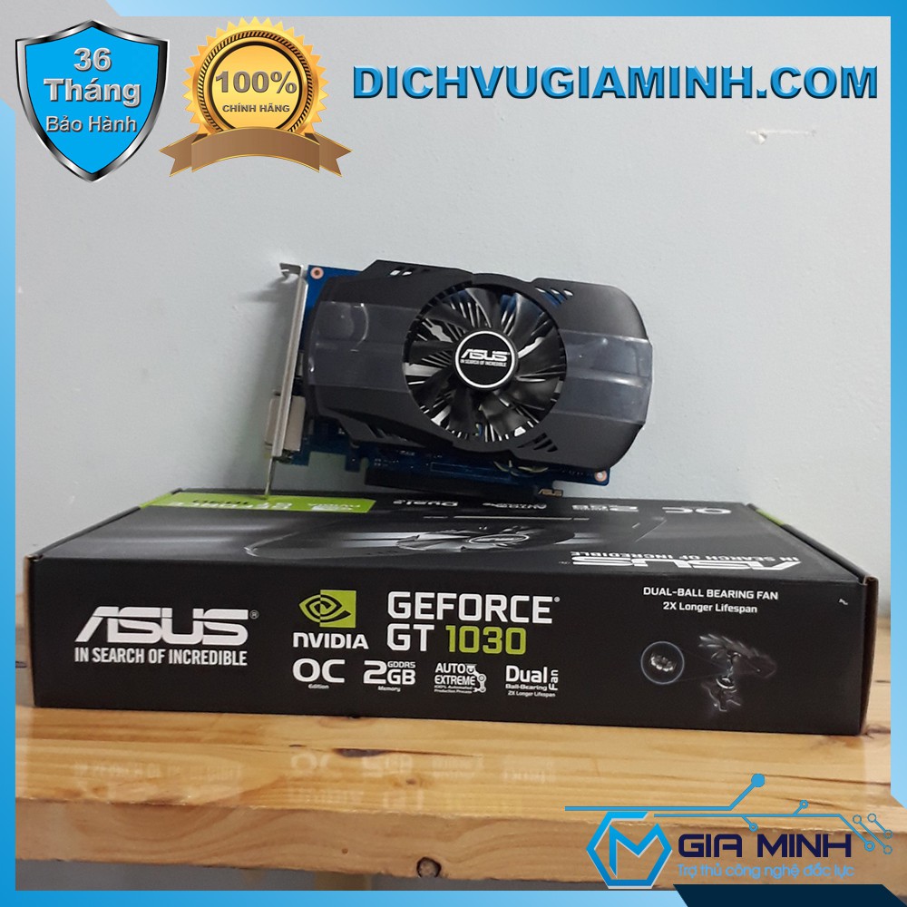 Card Đồ Họa ASUS GeForce GT 1030 OC 2GB GDDR5 - Hàng Chính Hãng