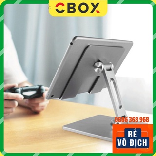 Giá Đỡ Ipad Điện Thoại/Tablet/Kindle/Wacom Máy Tính Bảng Gấp Gọn Thêm Silicon Chống Xước Hợp Kim Nhôm Nguyên Khối CBOX