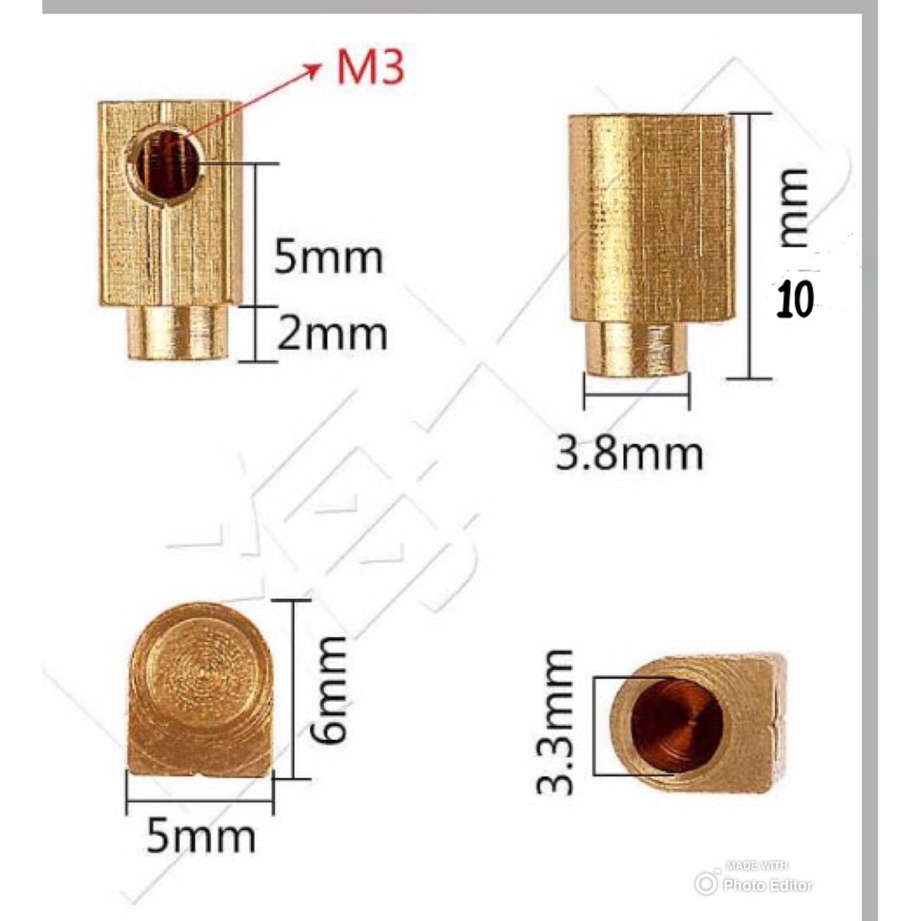 Gói 10 Cọc đồng M3 hàn board