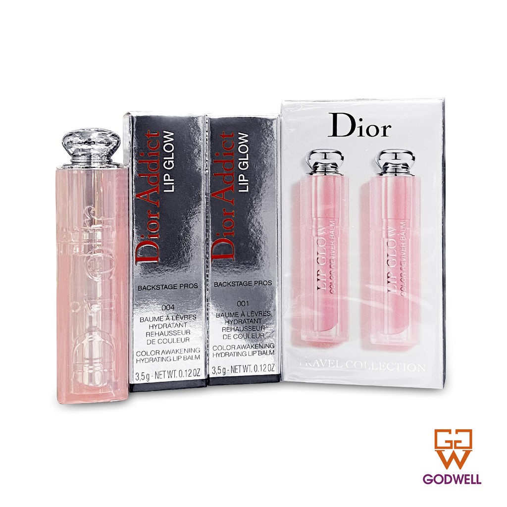 [DIOR] Set 2 son dưỡng có màu Dior Lip Glow 001 &amp; 004