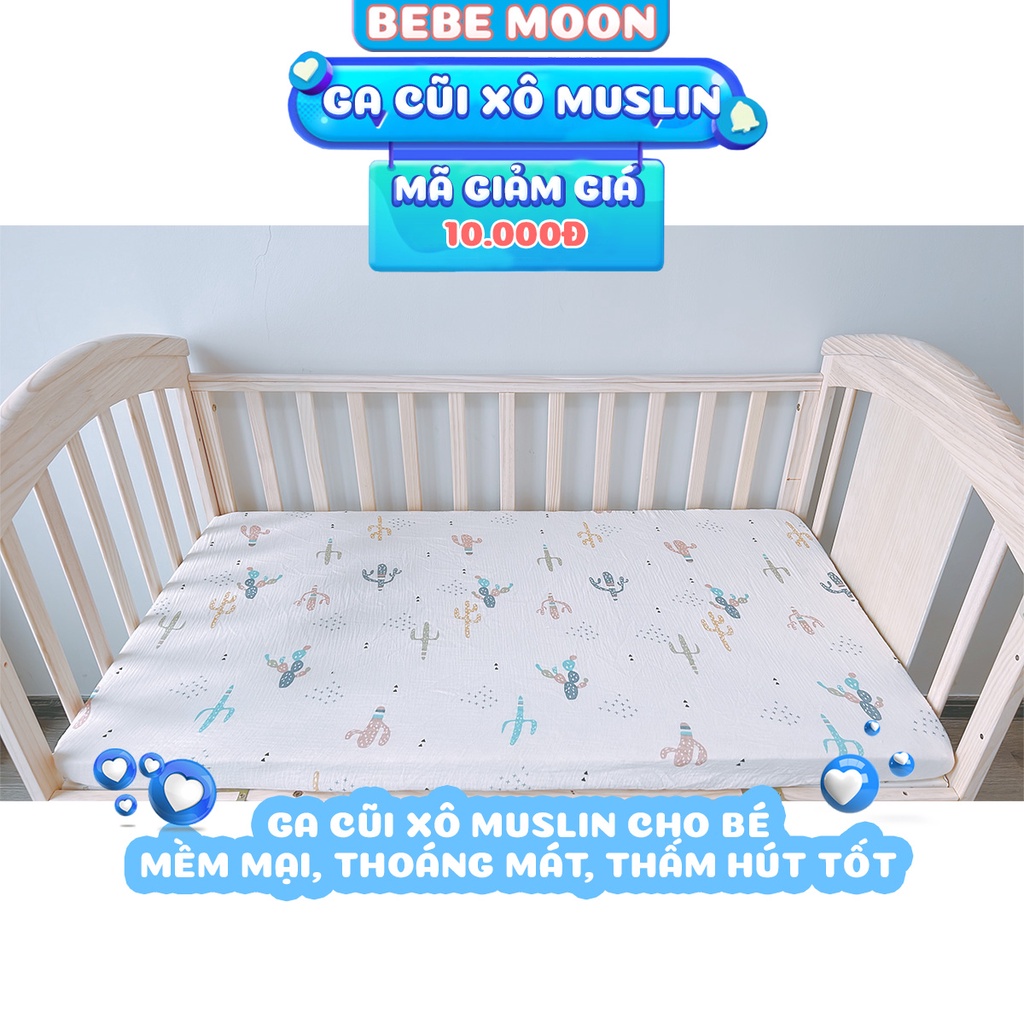 GA CŨI CHO BÉ CHẤT LIỆU MUSLIN 100%, MỀM MẠI THẤM HÚT TỐT