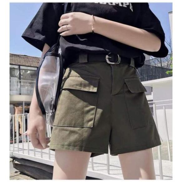 [GiáHủyDiệt] Quần short kaki kèm dây đai