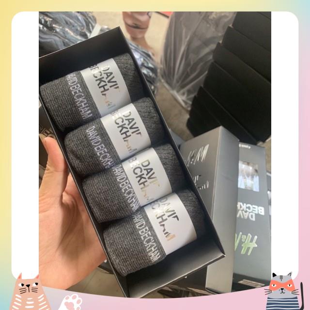 [HỘP 4 ĐÔI] Tất Nam Nữ Cổ Ngắn,Vớ Nam HM DAVID BECKHAM HÀNG SIÊU XỊN Bin Store