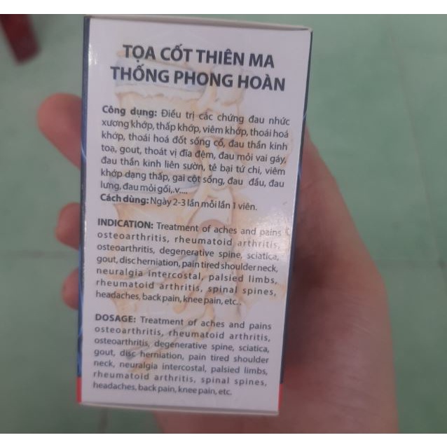 Tọa Cốt Thiên Ma Thống Phong Hoàn_HẾT ĐAU NHỨC XƯƠNG KHỚP, CHO GIẤC NGỦ ÊM SAY.