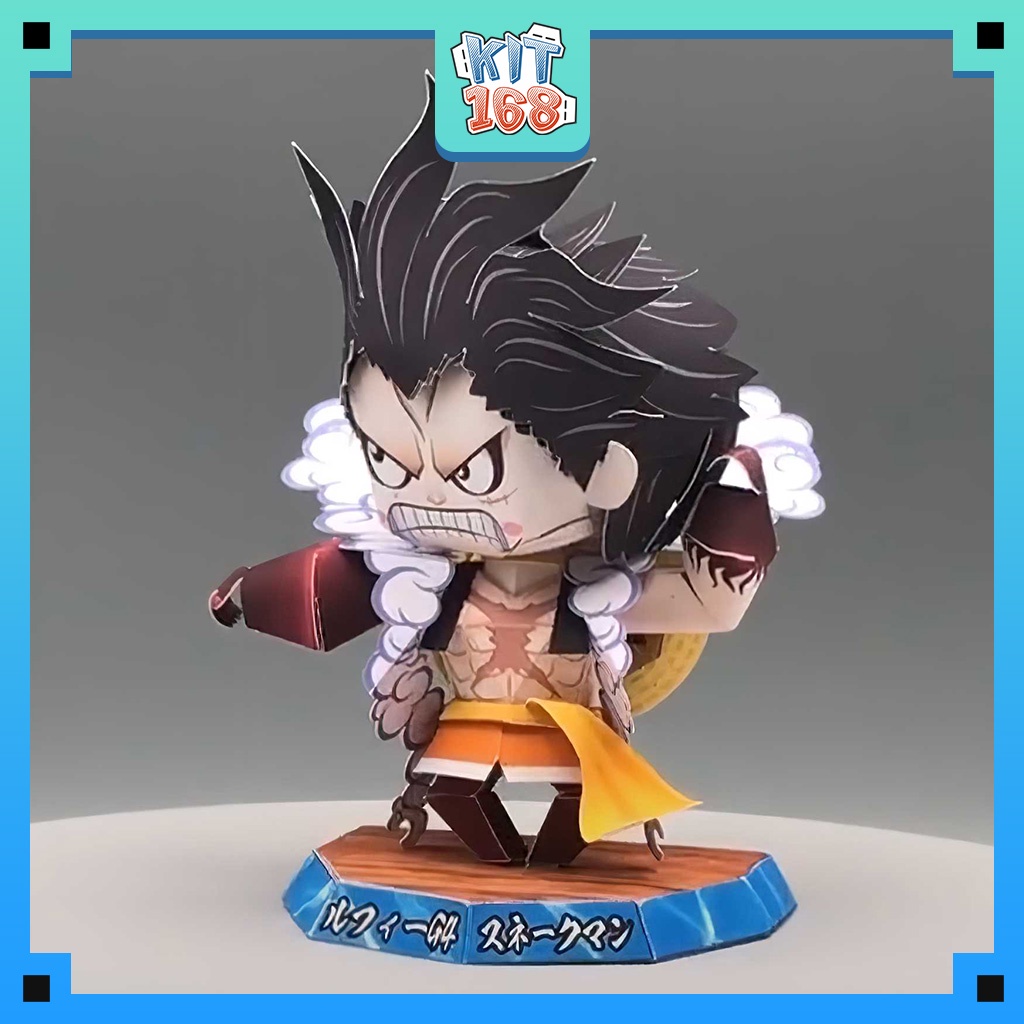 Mô hình giấy Anime Chibi Luffy  ver 11 - One Piece + kit hộp trang trí