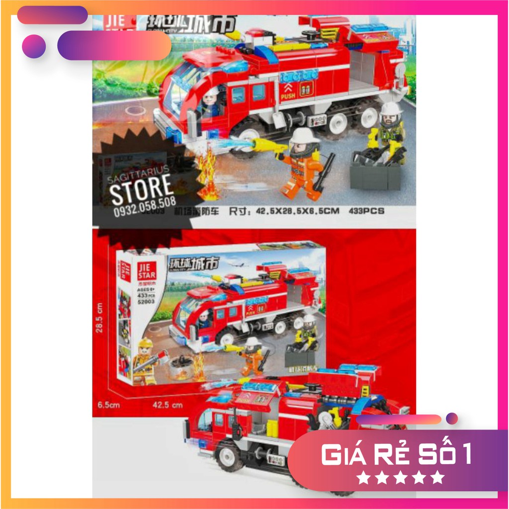 Lego Jiestar 52003 Lắp Ráp Xe Cứu Hỏa ( 433 Mảnh ) [Hot]