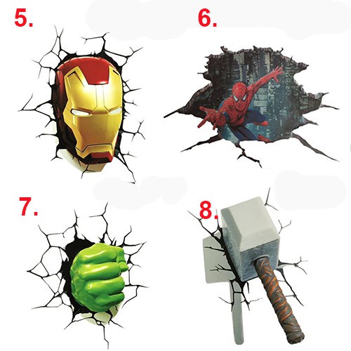 Decal Hoạt Hình 3D Trang Trí Ô Tô Xe Hơi Xe Máy Độc Đáo che vết xước trên Sơn