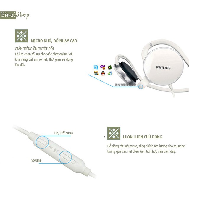 Tai nghe kèm Philips SHM6110U