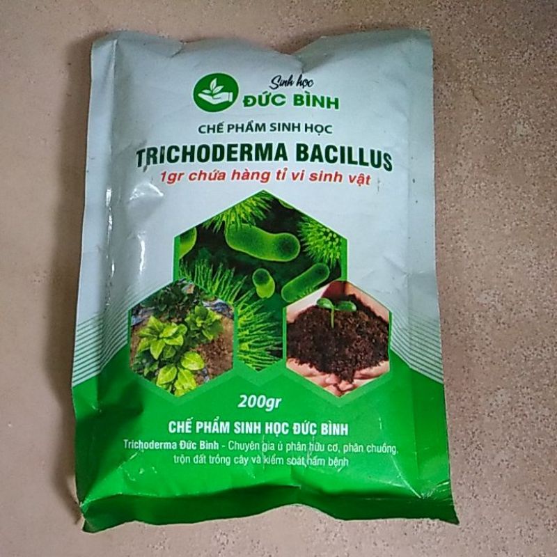 CHẾ PHẨM TRICHODERMA BACILLUS ĐỨC BÌNH GÓI 200G..