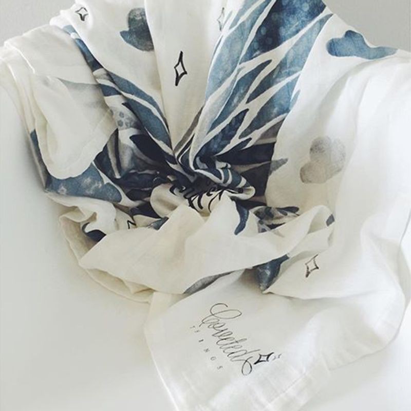 Chăn quấn đa năng cho bé bằng chất liệu cotton hình vuông