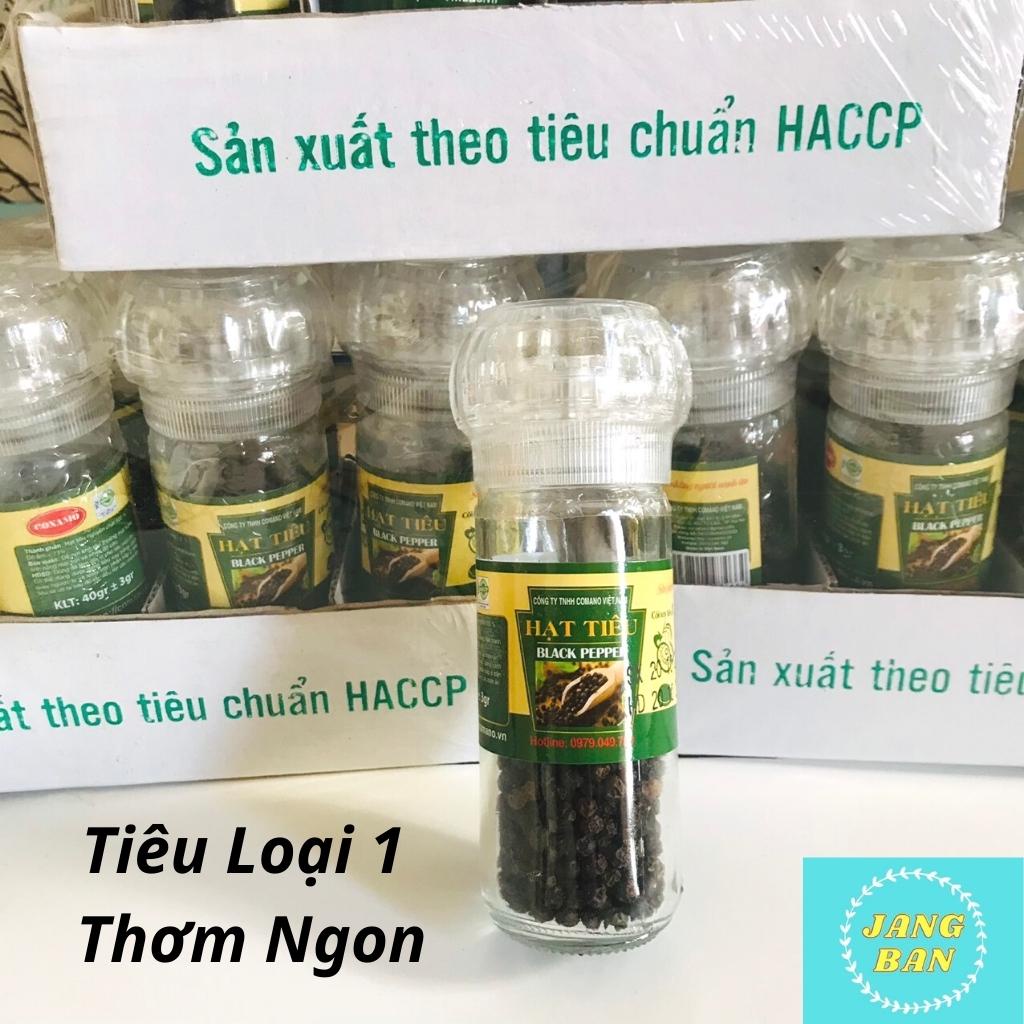 Hạt tiêu đen kèm máy xay hạt tiêu cầm tay loại 1 thơm ngon JANGBAN