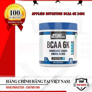 Applied nutrition bcaa 6k thực phẩm bổ sung chống mệt mỏi tăng cường khả năng phục hồi cơ bắp 240 viên