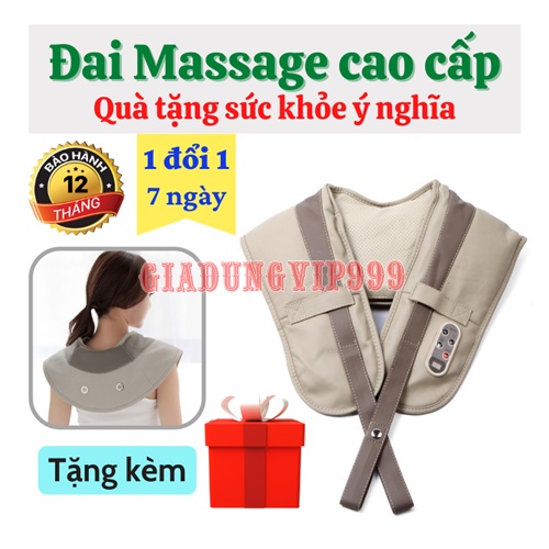 [CAO CẤP] Đai Massage ️ Máy đấm lưng xoa bóp rung nóng matxa cổ vai gáy xóa tan đau mỏi quà tặng sức khỏe ý nghĩa