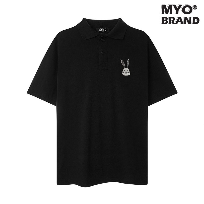 Áo Thun Polo Cao Cấp Tay Lỡ MYO Vải Thêu Rabbit P015