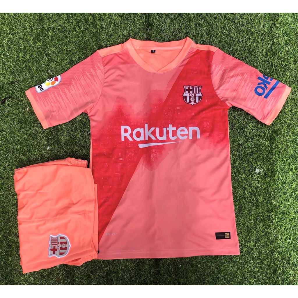 Bộ Quần Áo Bóng Đá Barca Cam Mới Nhất 2021-2022 (Miễn Phí In Tên Số ) - Quần Áo Đá Banh Mới Nhất