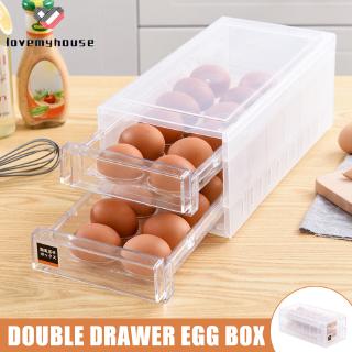 Hộp đựng trứng 2 ngăn 24 ô sắp xếp gọn gàng cho tủ lạnh nhà bếp