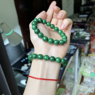 Vòng tay ngọc sơn thuỷ size hạt 6ly 8ly 10ly 12ly tặng kèm hộp gấm