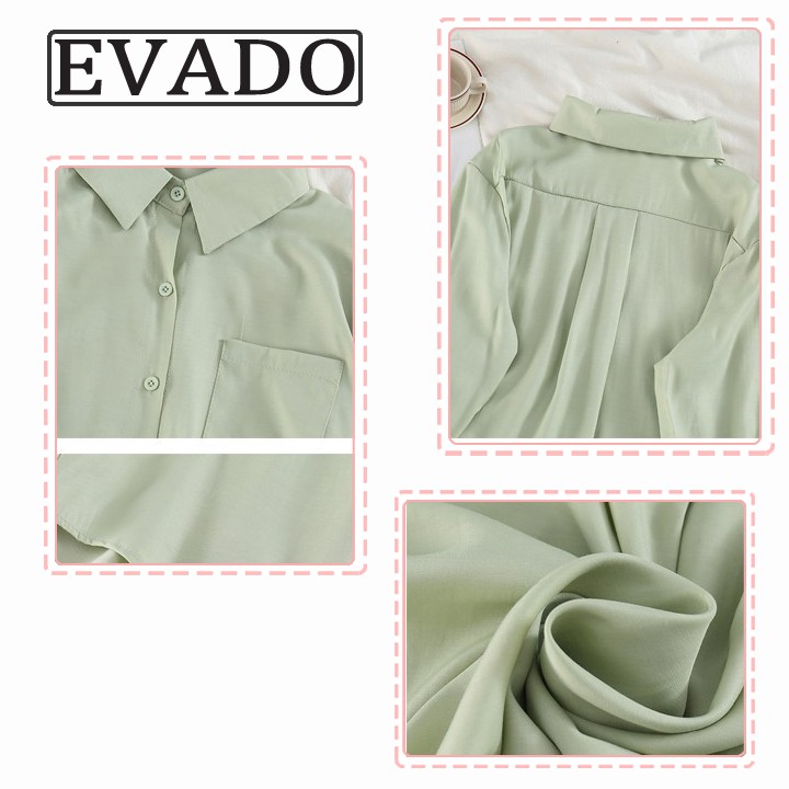 Áo sơ mi nữ kiểu công sở dài tay đẹp form rộng phong cách ulzzang EVADO SM01 | BigBuy360 - bigbuy360.vn