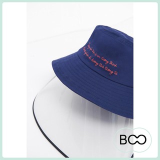 Mũ Bucket Đính Plastic Boo