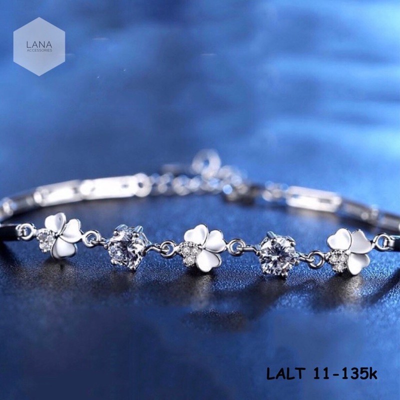 Lắc tay bạc nữ cỏ 4 lá may mắn/phụ kiện trang sức/vòng bạc/phụ kiện thời trang/vòng tay/thời trang nữ/bạc ta/vòng tay | BigBuy360 - bigbuy360.vn