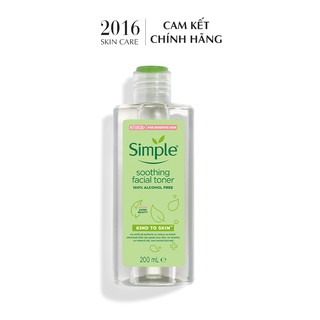 Toner Nước Hoa Hồng Simple Kind to Skin Soothing Facial - 2016 Skincare