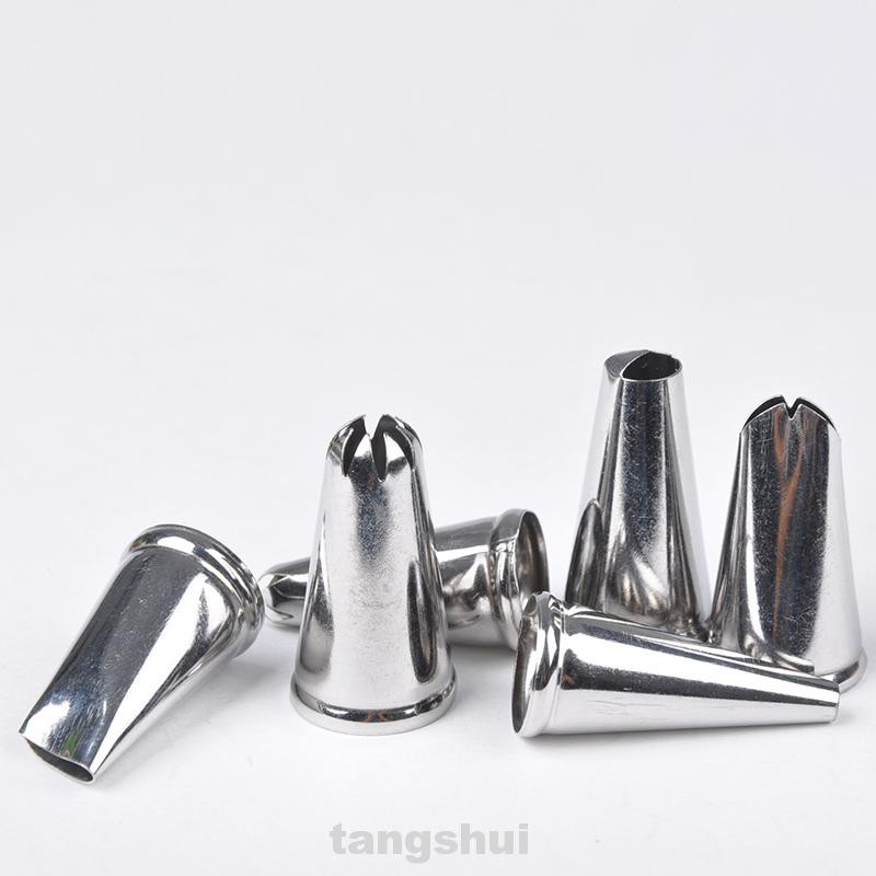 6pcs/set Tool Stainless Steel Rustproof Cookies Icing Piping Sugar Craft 6 Inch Decorating Nozzle