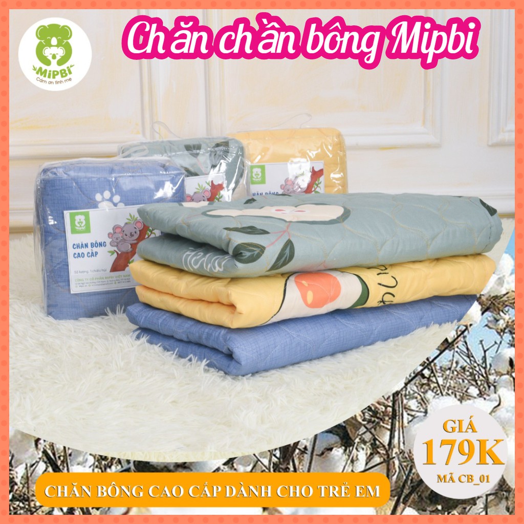 Chăn cho bé - Chăn bông cao cấp Mipbi cho bé đi học kích thước 1m*1m2