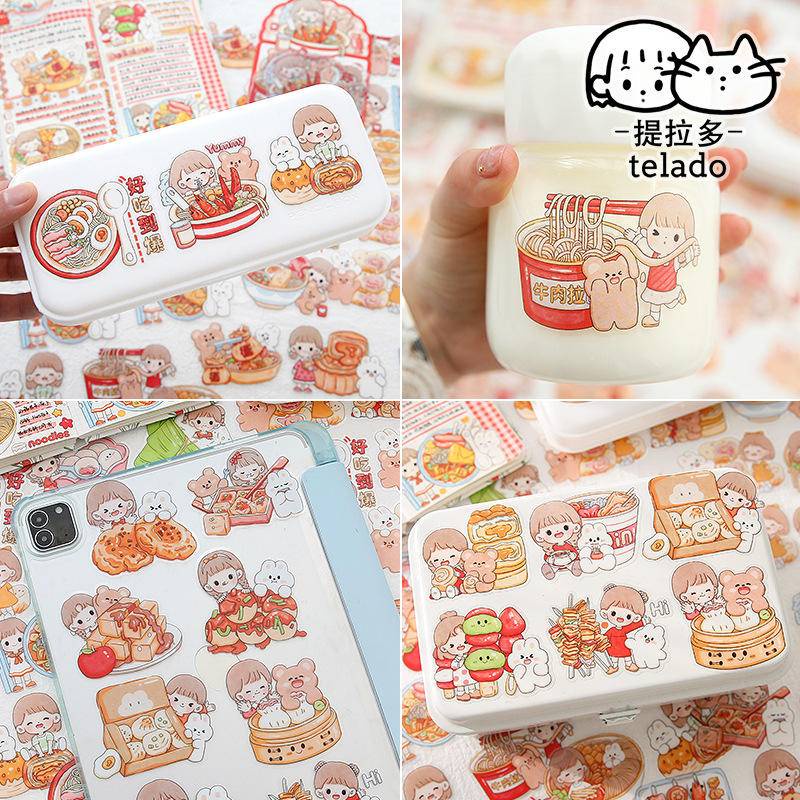 ⭐ iLado ⭐【1 PC】 sticker telado PET Không Thấm Nước Nhãn Hình Dán Cute Sticker Trang Trí Sổ Hình Dán Sticker Dễ Thương Sticker Trang Trí Sổ Dán Sổ Lưu Trữ Sticker Hiểm Bộ Sticker Nhãn Dán Sổ Chiết Lưu Trữ Tập Vở Sổ