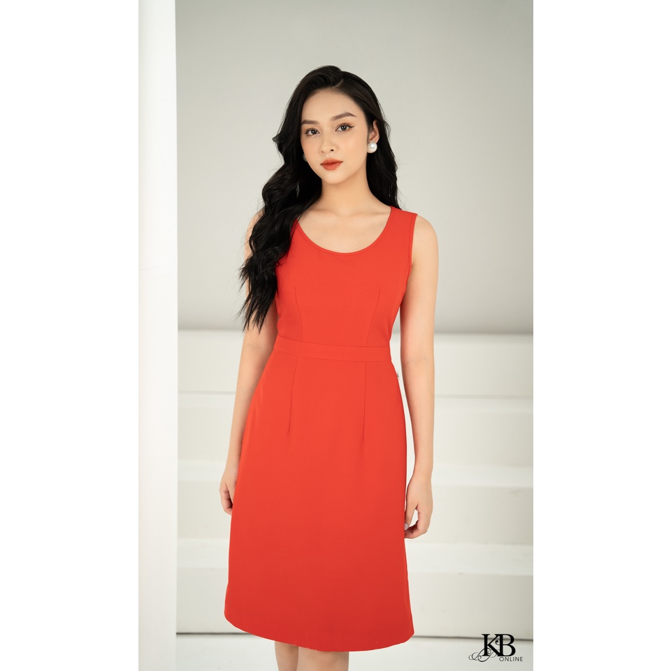 Đầm đỏ cổ tròn sát nách KB CHOOSE TO SHINE DS1337