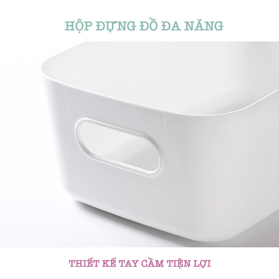 Hộp Đựng Đồ Nhựa Đa Năng, Khay Đựng Đồ Bằng Nhựa Có Tay Cầm Phong Cách Nhật Bản Siêu Cứng Cáp -336