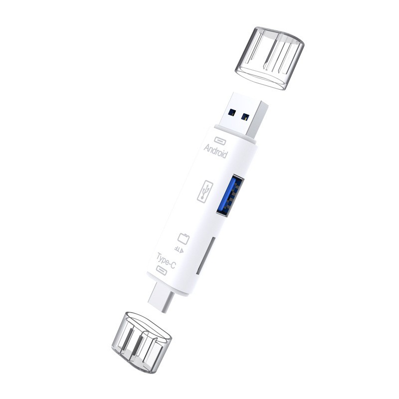 ANDROID Đầu Đọc Thẻ Nhớ Usb 2.0 5 Trong 1 Type-C + Usb 2.0