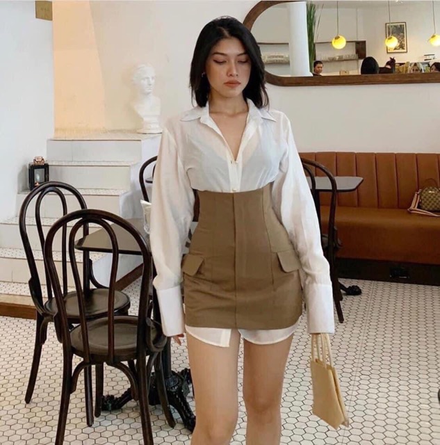 [ Mã FAMAYWA giảm 10K đơn 50K] Chân Váy Cạp Siêu Cao 2 Túi Nắp | BigBuy360 - bigbuy360.vn