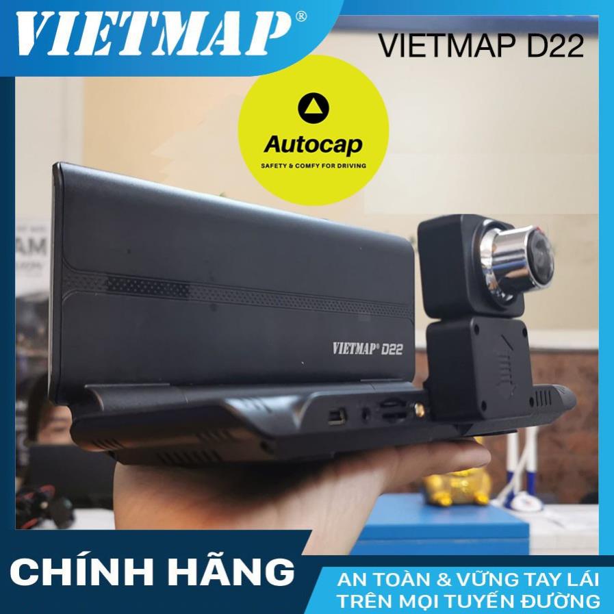 Camera hành trình VIETMAP D22 cho xe ô tô- Dẫn đường S1-Phát Wifi-KM thẻ nhớ 32/64/128GB, SIM 4G