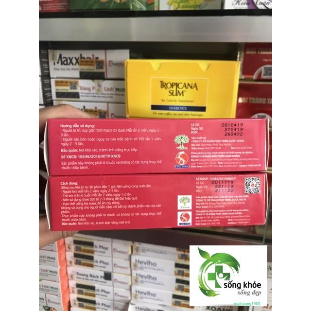 Viên Uống Hemotri NAGA- dùng cho người trĩ nội, trĩ ngoại và suy Tĩnh mạch, táo bón gây chảy máu