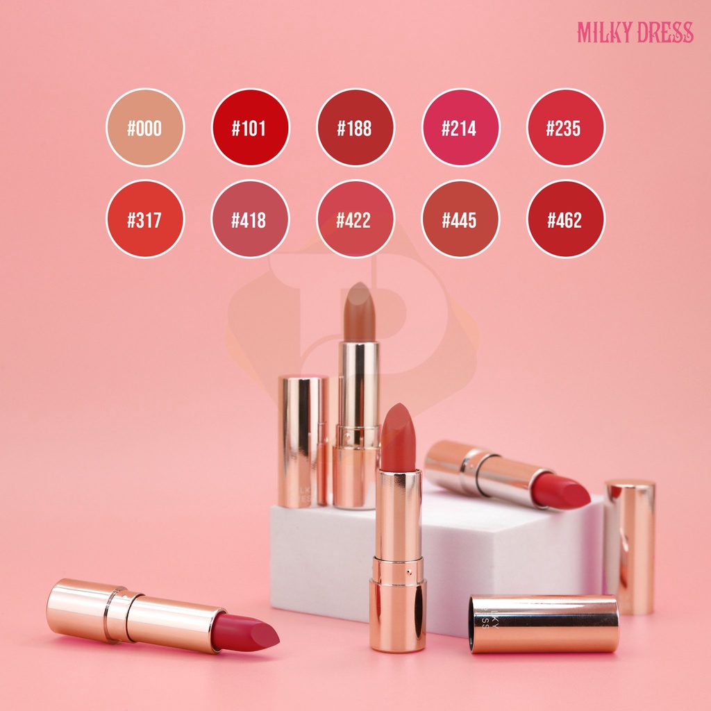 Son thỏi lì Milky Dress Barbie Make Rouge Classic