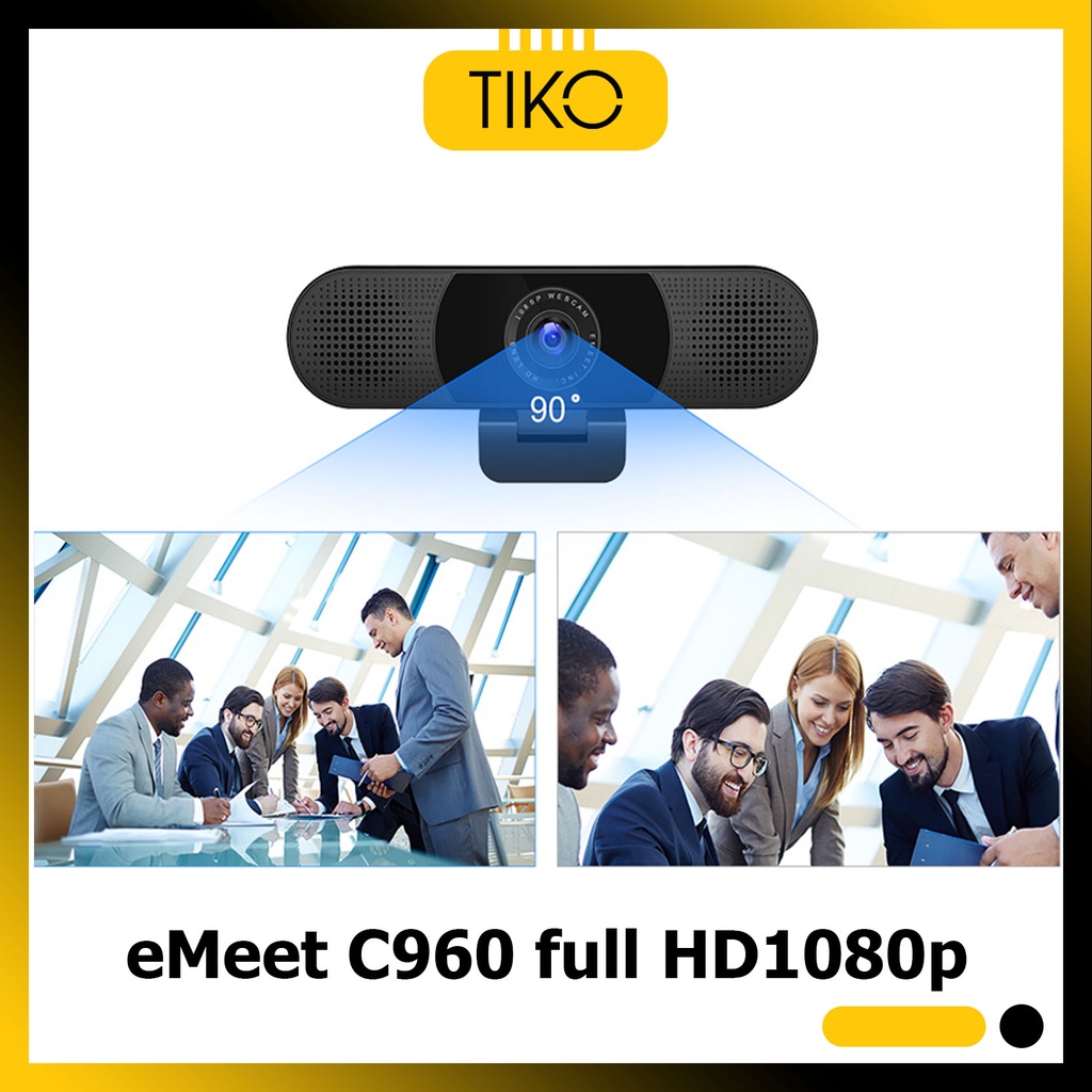 eMeet C960 full HD1080p - Webcam họp trực tuyến kèm micro chất lượng cao góc quay rộng - Hàng chính hãng thumbnail