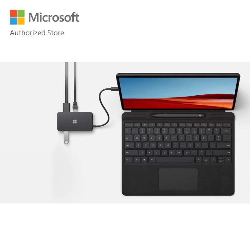 [Mã ELMALL300 giảm 7% đơn 500K] HUB Microsoft Travel USB Type C 5 in 1 (màu xám)