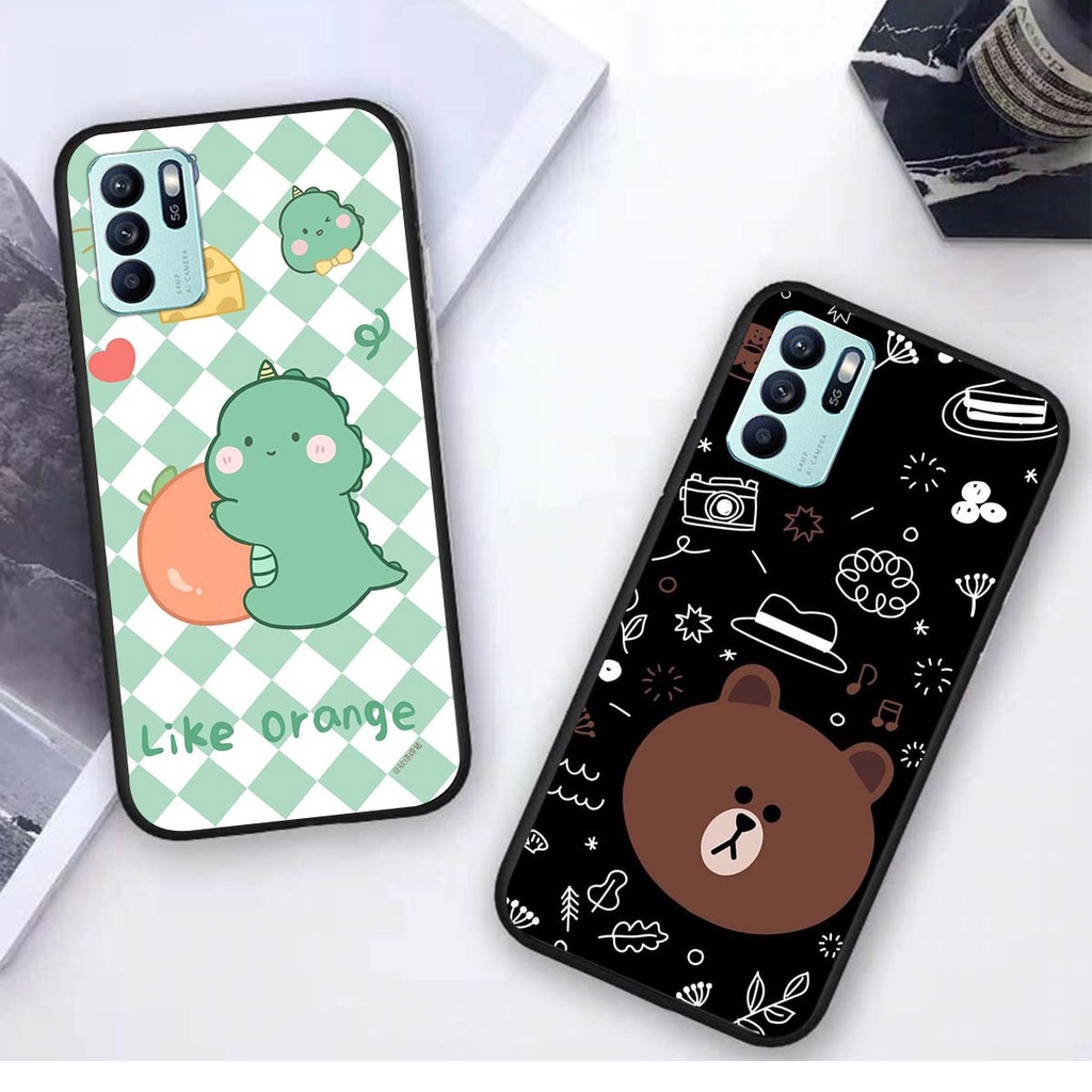Ốp lưng Oppo RENO 6Z 5G in hình khủng long , gấu nâu xinh xắn, siêu cute  mà còn vô cùng RẺ -ĐẸP