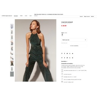 Jumpsuit cổ yếm Mango sequin 57039210